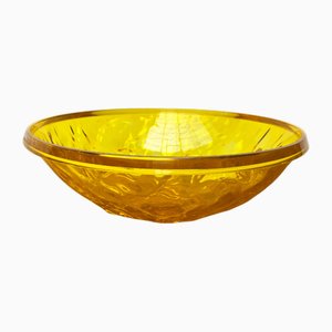 Vintage Italian Large Rare Yellow Moon Bowl from Mario Bellini for Kartell