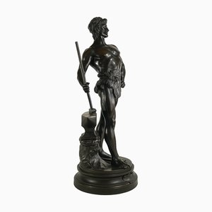 Maurice Constant, Large Patinated Figurative Sculpture, 1930, Bronze