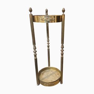 Mid-Century Modern Italian Brass Umbrella Stand, 1950s