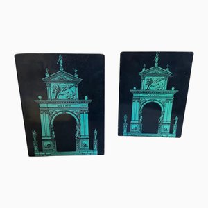 Buchstützen Porta Di Venezia von Piero Fornasetti, 1960er, 2er Set