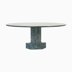 Mesa de comedor Argo italiana oval de Carlo Scarpa para Simon Gavina, años 70