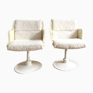 Finnish Swivel Chairs with Sheepskin Upholstery by Yrjo Kukkapuro for Haimi, 1960s, Set of 2