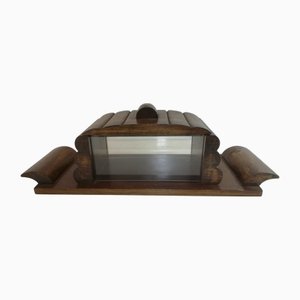 Caja Art Déco de vidrio y cobre, años 40