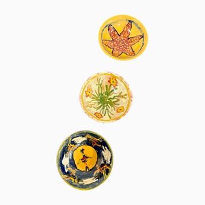 Handbemalte Vintage Keramik Schalen, 1960er, 3er Set
