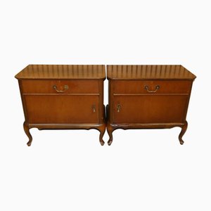 Comodini in stile Chippendale in legno, anni '50, set di 2