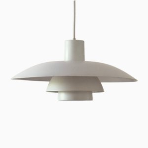 PH4/3 White Lamp by Poul Henningsen for Louis Poulsen, 1980s