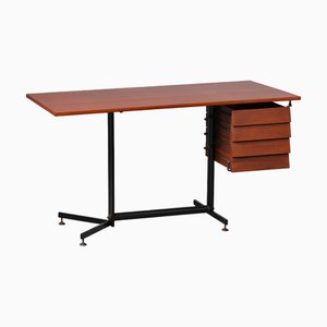 Italienischer Vintage Schreibtisch aus Teak, 1950er