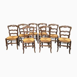 Antike französische Küchenstühle, 1880, 8 . Set
