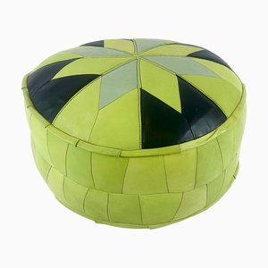 Handgefertigte Fußhocker aus marokkanischen Leder, 1980er