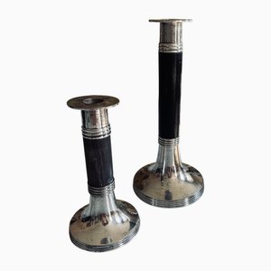Luise Silver-Plated Candleholders by Lambert, 1960s, Set of 2