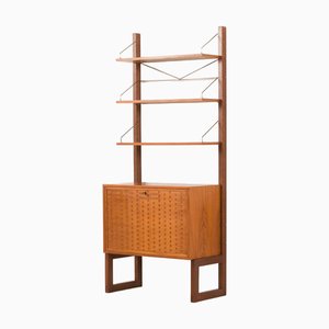 Teak Free-Standing Wall Unit by Poul Cadovius for Cado, Denmark, 1960s