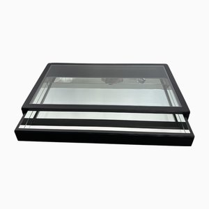 Coffee Table with Drawer in Black Lacquered Wood, 1970