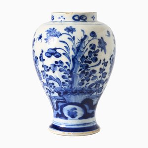 Antike Delfter Blaue Vase, 18. Jh., 1700er