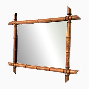 Art Nouveau Bamboo Wall Mirror, 1900