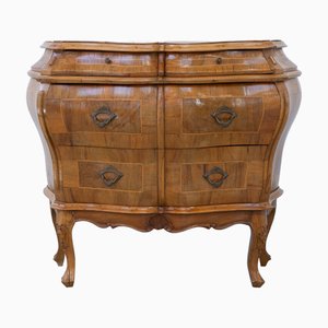 Rococo Italian Olive Wood Chest of Drawers, 1950s