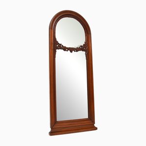 Antique Victorian Carved Walnut Mirror, 1850