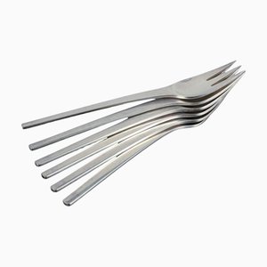 Forchette da pranzo in argento sterling di Georg Jensen, Caravel, anni '60, set di 6