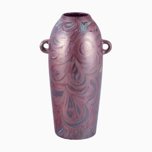 Große dänische Keramik Bodenvase aus dem 20. Jahrhundert mit zwei Griffen von EBS Klint