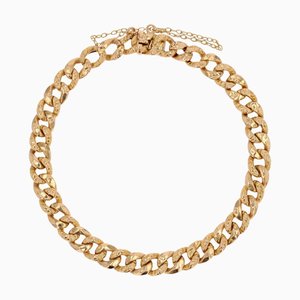20th Century French 18 Karat Rose Gold Chiseled Curb Chain Bracelet, 1890s