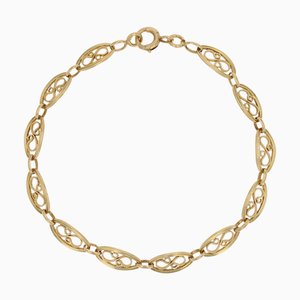 20th Century French 18 Karat Yellow Gold Filigree Bracelet