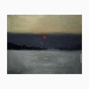 Lile Gasviani, Red Sun, 2025, Oil on Canvas