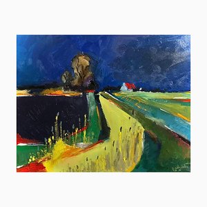Lile Gasviani, Village Road, 2024, Oil on Canvas