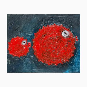Lile Gasviani, Puffer Fish, 2024, Oil on Canvas