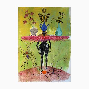 Kim Soo Young, Queen 13, 2025, Mixed Media on Hanji Paper