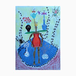 Kim Soo Young, Queen 33, 2025, Mixed Media on Hanji Paper