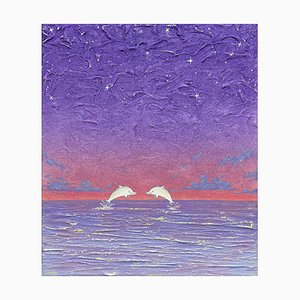 Jiwoo Oh, Dolphins Story, 2024, Mixed Media