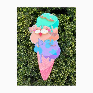 Kim Jandi, Ice Cream, 2025, Acryl auf Birke