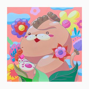 Kim Jandi, Happy Puppy Nanissi 3, 2024, Acryl auf Leinwand