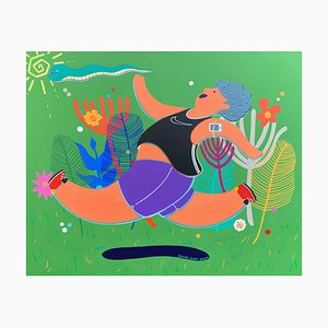 Kim Jandi, Run Run Run!, 2025, Acrylic on Canvas