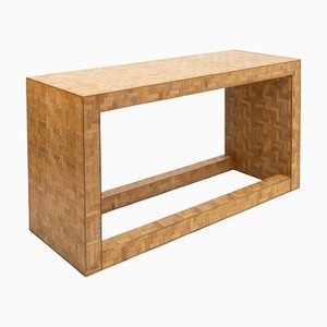 Mid-Century Console Table in Bamboo and Rattan in the style Vivai Del Sud, Italy, 1970s