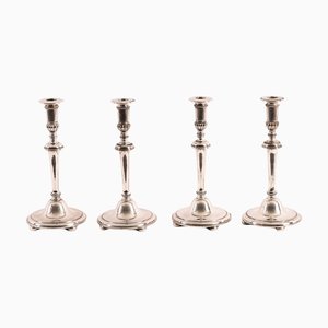 Antique 20th Century Silver Plated Candleholders from Gibbons of Wolverhampton, 1890s, Set of 4