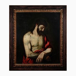Kreis von Tiziano Vecellio, Ecce Homo, 17. Jh., Öl auf Leinwand, Gerahmt