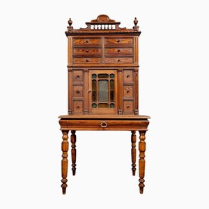 Abgestufter Napoleon III Bonheur du Jour Schreibtisch aus Kiefernholz, 1880er