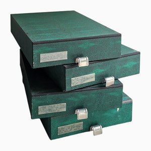 Cajas Archive vintage de Mehle, años 50. Juego de 4