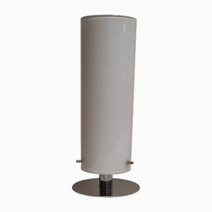 Chrome-Plated Metal Table Lamp with White Glass Shade from Trio, 2000s