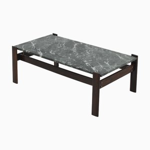 Tavolino da caffè in marmo verde di Percival Lafer, Brasile, anni '70