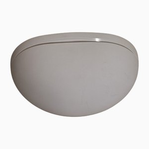 Applique Murale avec Abat-Jour en Verre Blanc Opaque, Italie, 1990s