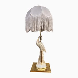 Lampe Art Déco en Céramique et en Laiton, 1930s