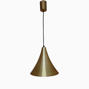 Vintage Ceiling Lamp with Funnel-Shaped Aluminum Shade, 1970s