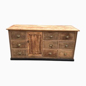 Antikes Eichenholz Werkbank Sideboard