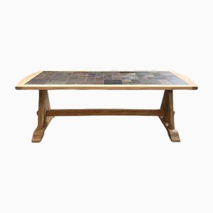 Oak and Slate Table, 1960s