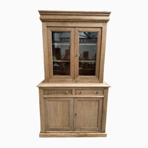 Porzellan Schrank aus massiver Eiche, Ende 19. Jh.