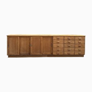 Large Solid Oak Craft Cabinet