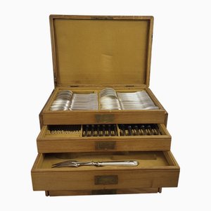 Boulenger 88-teiliges Besteck aus versilbertem Metall, 1920er, 88