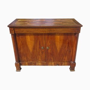 Antikes Sideboard mit rautenförmiger Holz-Intarsienplatte