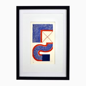 Kumi Sugaï, Bleu, 1996, Copperplate Etching, Framed